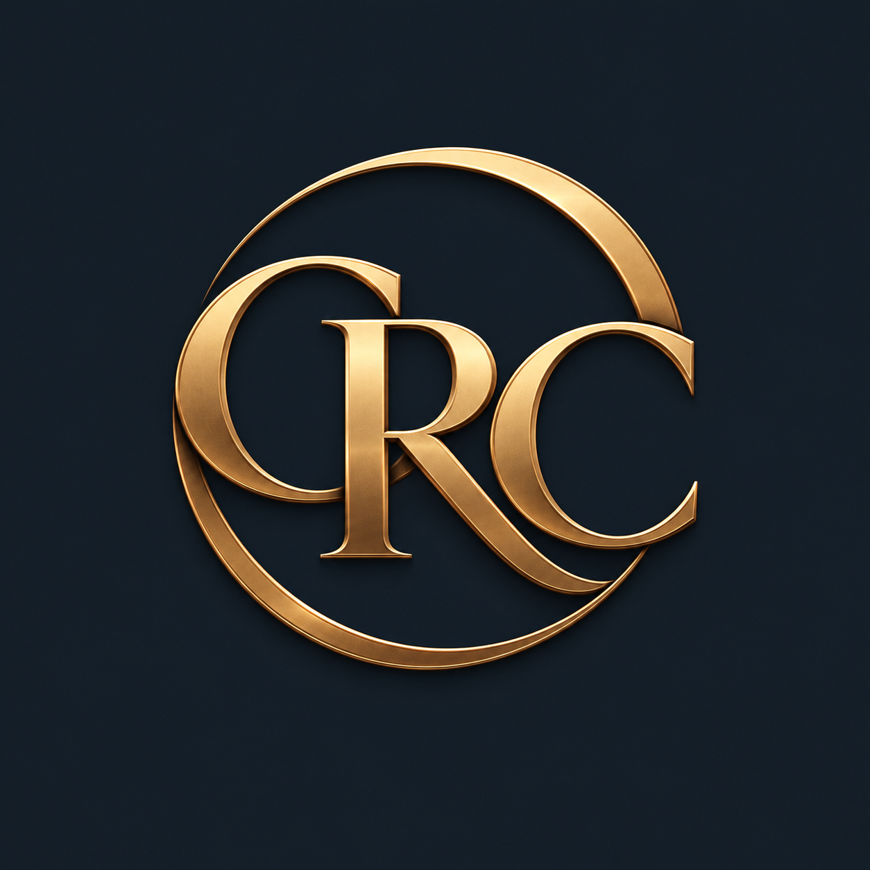 Chukyo Capital Review logo with elegant bronze CRC monogram and ivory serif typography on a dark graphite background